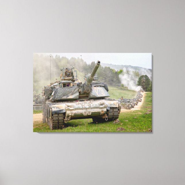 BATTLE TANK – M1 Abrams 24x36 Canvas Print (Front)