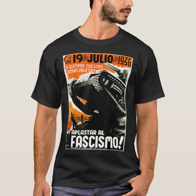 Battle Tank Spanish Civil War Anti Fascist  Gift (Front)