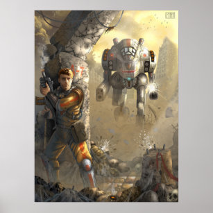 battle with the robot poster