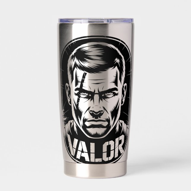 Battle-Worn Commando Mug Design Insulated Tumbler (Front)