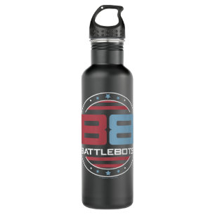 BattleBots Patriotic American Flag Circle Logo 710 Ml Water Bottle