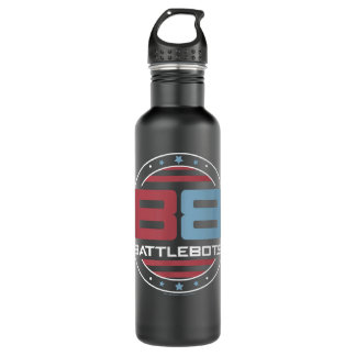 BattleBots Patriotic American Flag Circle Logo  710 Ml Water Bottle