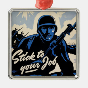 Battlefield Beachhead Assault by American Warriors Metal Ornament