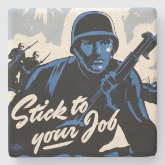 Battlefield Beachhead Assault by American Warriors Stone Coaster