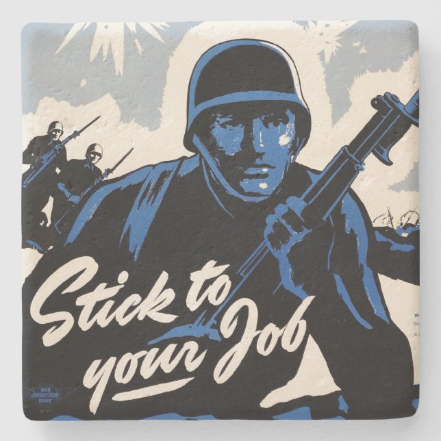 Battlefield Beachhead Assault by American Warriors Stone Coaster (Front)