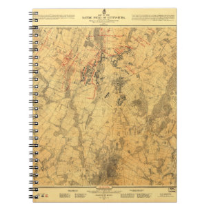 Battlefield of Gettysburg Map by John Bachelder Notebook
