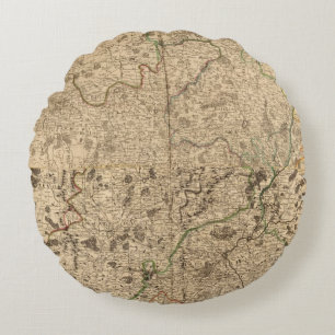 Battlefields and Roman roads Round Pillow