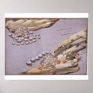 Battles for the Islands of Crete and Samos, plate Poster