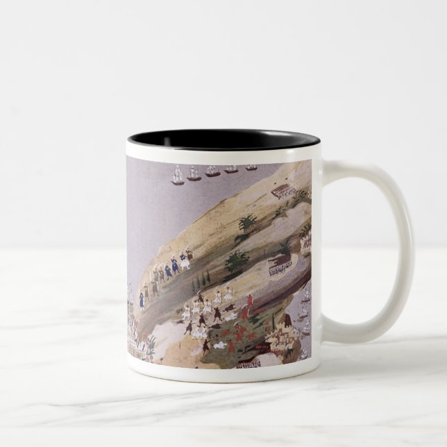 Battles for the Islands of Crete and Samos, plate Two-Tone Coffee Mug (Right)