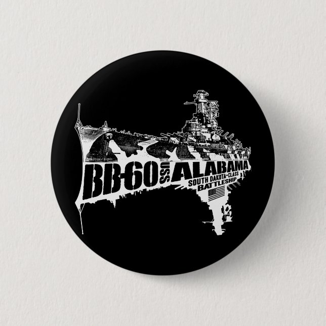 Battleship Alabama 2 Inch Round Button (Front)
