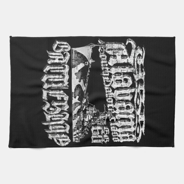 Battleship Alabama Kitchen Towels (Horizontal)