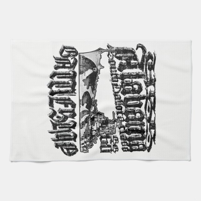 Battleship Alabama Kitchen Towels (Horizontal)