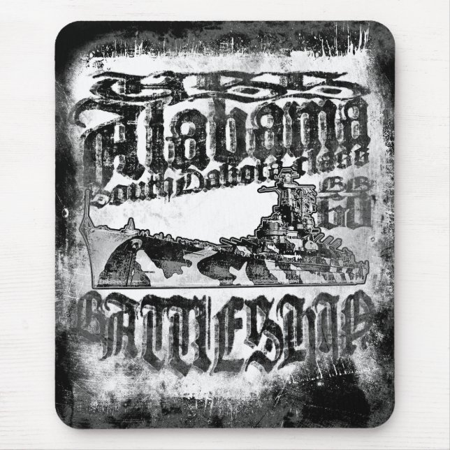 Battleship Alabama Mousepad (Front)