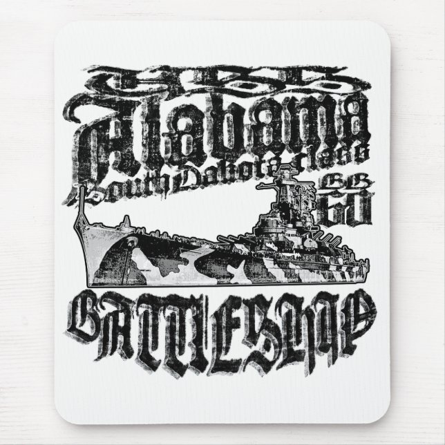 Battleship Alabama Mousepad (Front)