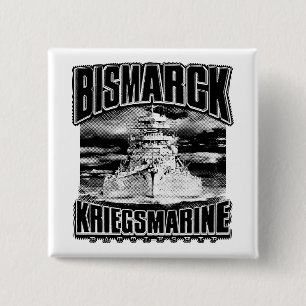 Battleship Bismarck 2 Inch Square Button
