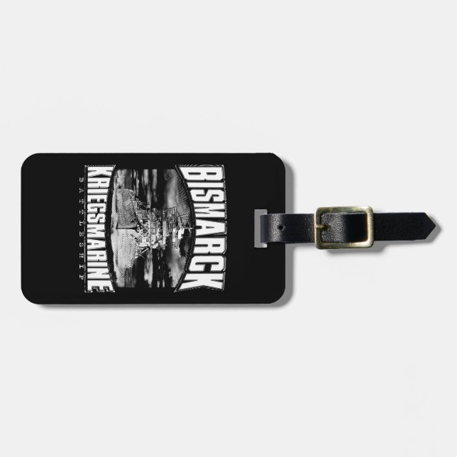 Battleship Bismarck Luggage Tag (Front Horizontal)