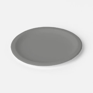  Battleship grey (solid colour)  Paper Plate