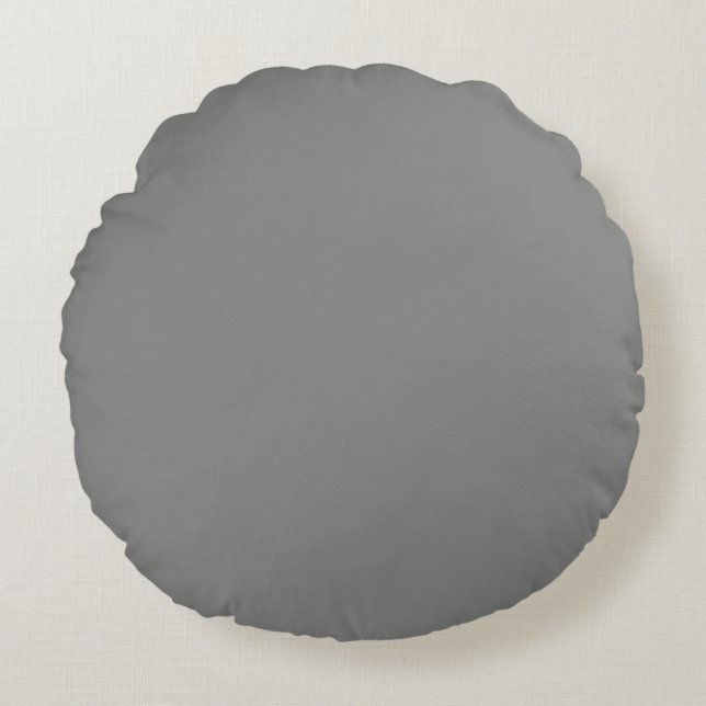  Battleship grey (solid colour)  Round Pillow (Front)