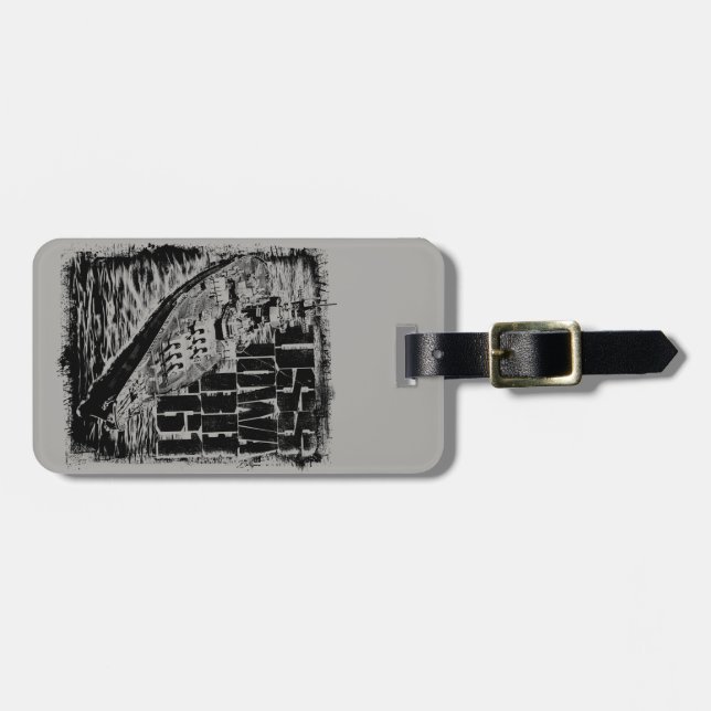 Battleship Iowa Luggage Tag (Front Horizontal)