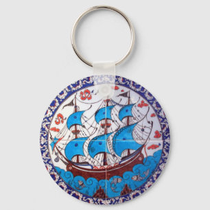 Battleship Pattern / Tile Art Keychain