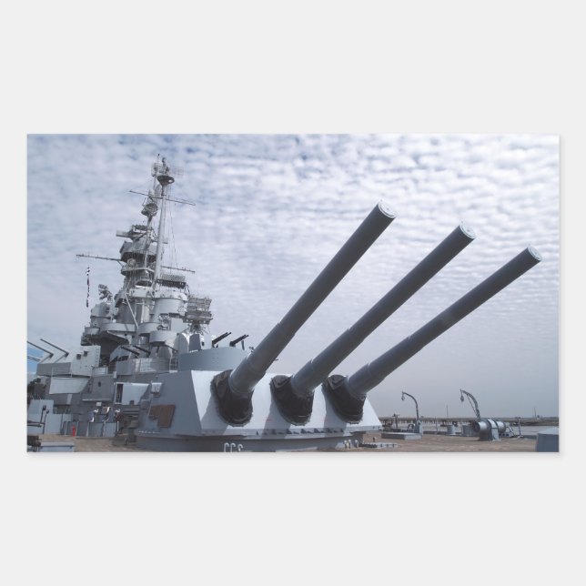 Battleship USS Alabama Sticker (Front)