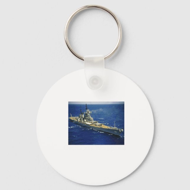 Battleship Uss New Jersey  Keychain (Front)