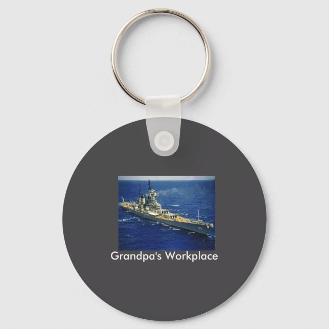 Battleship Uss New Jersey  Keychain (Front)