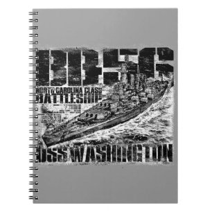 Battleship Washington Spiral Notebook