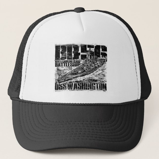Battleship Washington Trucker Hat (Front)