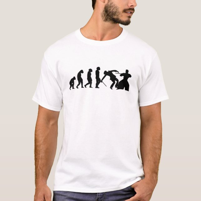 Battojutsu Iaido Ninjutsu Ju-Jutsu Kendo Evolution T-Shirt (Front)