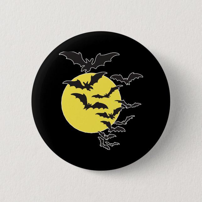Batty 2 Inch Round Button (Front)