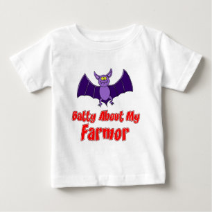 Batty About My Farmor Baby T-Shirt