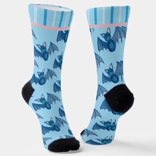 Batty and Blue For Bats Crew Socks