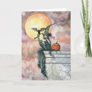 'Batty Cat' Halloween Card by Molly Harrison