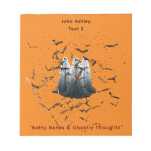 "Batty Notes & Ghostly Thoughts" notepad