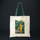 Batu Caves Malaysia Illustration Travel Art Retro Tote Bag<br><div class="desc">Batu Caves retro vector travel design. Batu Caves,  located just outside Kuala Lumpur,  is a world-famous limestone hill featuring a series of Hindu cave temples and the towering golden statue of Lord Murugan.</div>