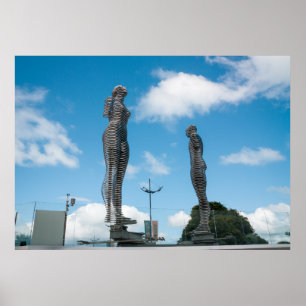 Batumi city Georgia. Ali and Nino statue Poster