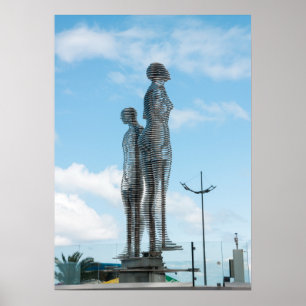 Batumi city Georgia. Ali and Nino statue Poster