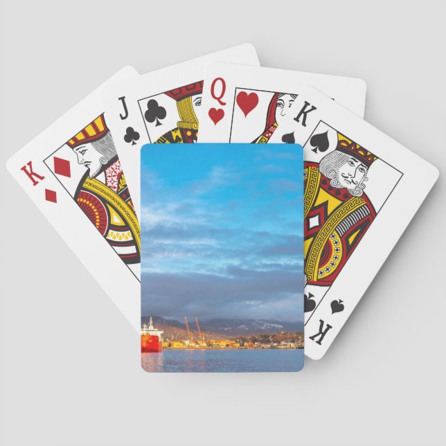 Batumi sea port playing cards (Back)