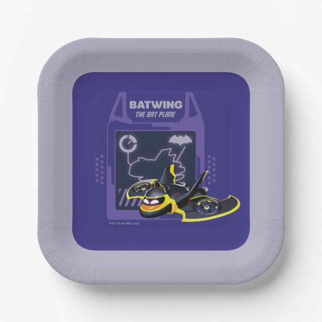 Batwheels™ Batwing - The Bat Plane Paper Plate (Front)