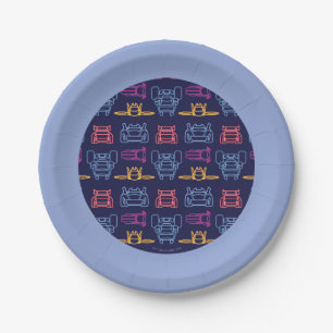 Batwheels™ Neon Outline Pattern Paper Plate