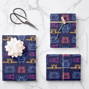 Batwheels™ Neon Outline Pattern Wrapping Paper Sheet