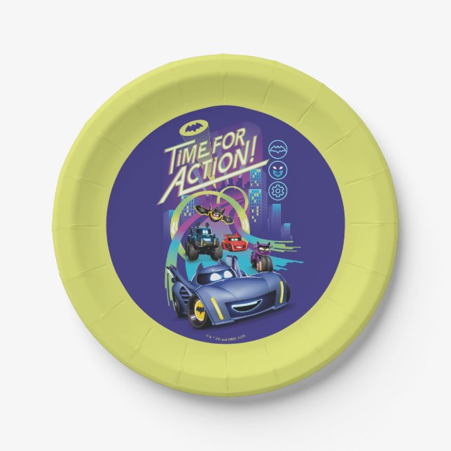 Batwheels™ - Time for Action Paper Plate (Front)