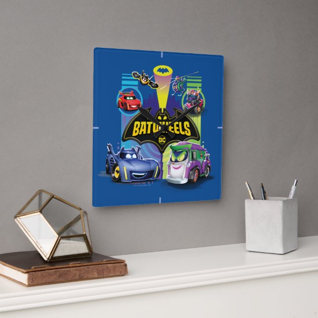 Batwheels™ Vs Legion of Zoom Square Wall Clock (Office)