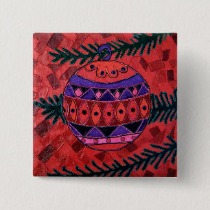 Bauble 2 Inch Square Button