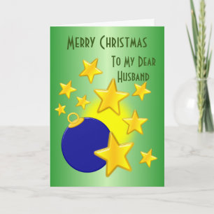 Bauble Avec Étoiles Mari Noël Carte