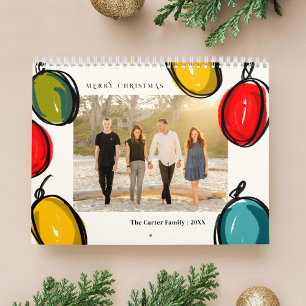 Bauble Ornament Sketches Photo Christmas Gift Calendar