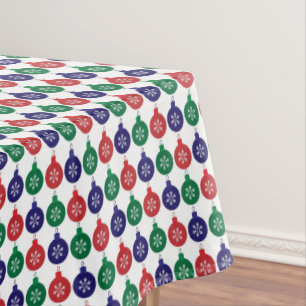 Bauble Pattern Colourful Christmas Tablecloth