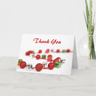 Baubles and Presents Christmas Thank You Note Card