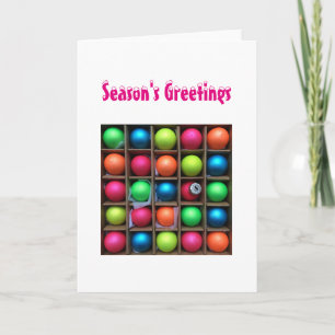 Baubles Christmas card